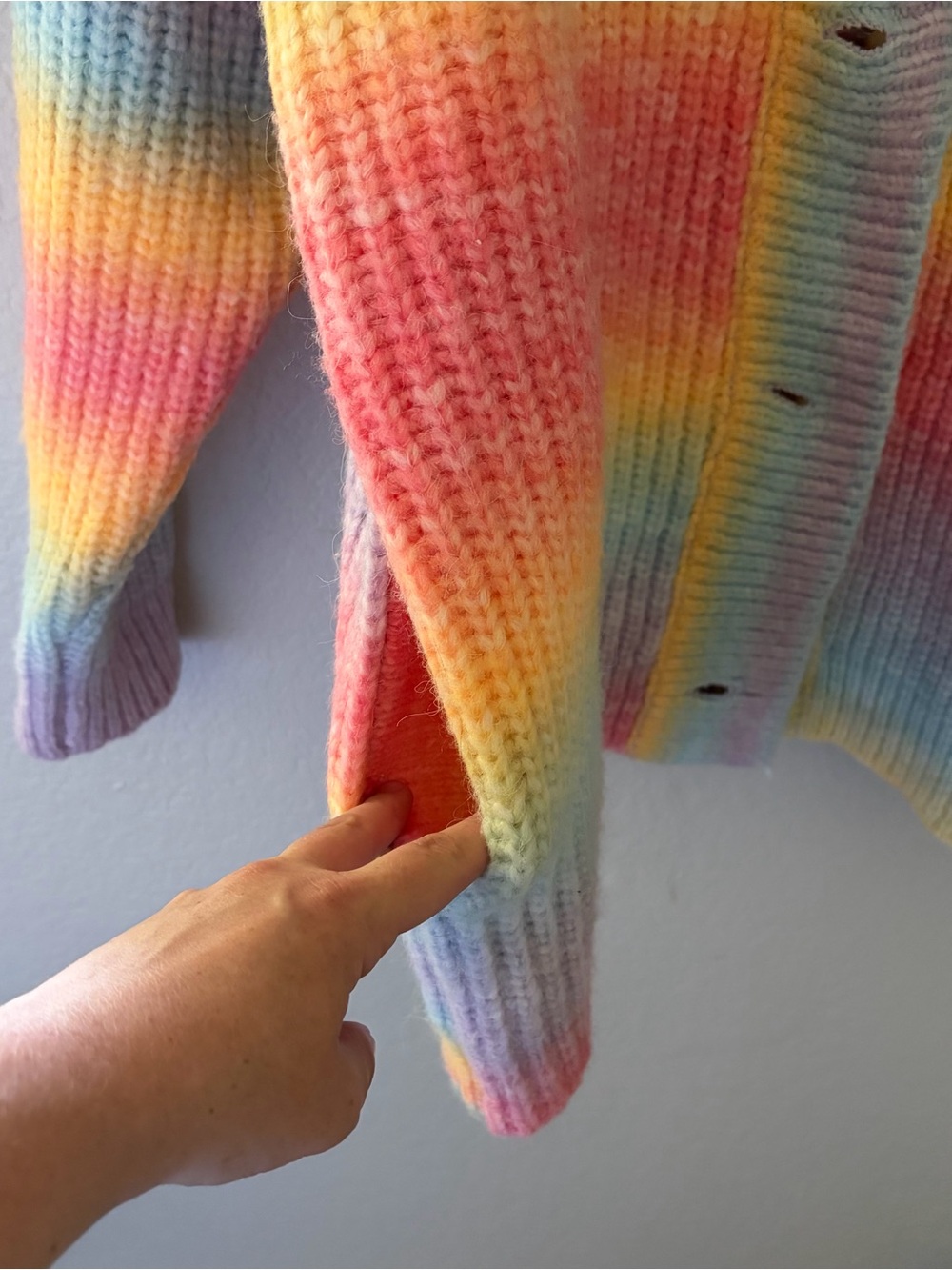 Blank NYC Rainbow Sherbet Chunk Oversize Cardigan - Picture 7 of 12